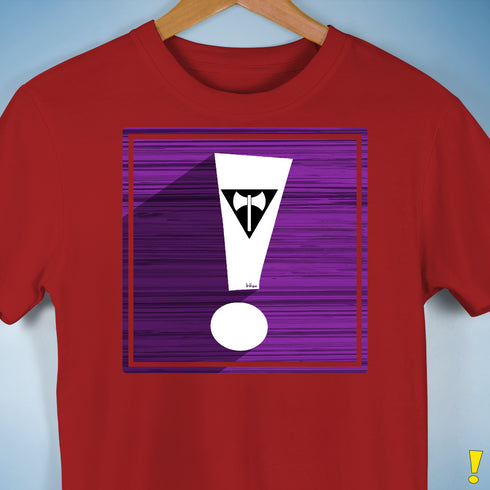 Lesbian Labrys Pride Flag Exclamation Point Premium Unisex T-Shirt - Red